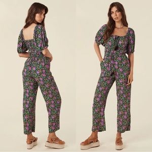 SPELL Village Floral Off Shoulder Jumpsuit Sz L